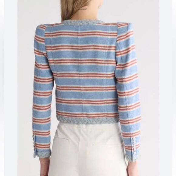 NWT VERONICA BEARD Arrowe Jacket Striped Size 16 - Picture 8 of 16